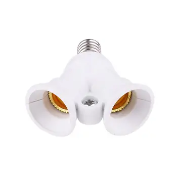 Konverteris Splitter Adapteris LED LED E14 2 E14 Home & Living Lempos Laikiklis Energijos Taupymas Apšvietimo Priedų Adapteris Baltas