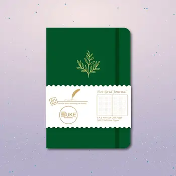 Kulka Planuotojas 180gsm BAMBUKO POPIERIAUS Dot Tinklelis LEIDINYS Punktyras Sąsiuvinis Piešimo knygos - forest green spalva