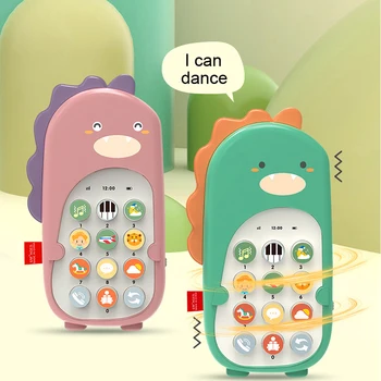 Kūdikių Elektroninių Telefono Žaislai Teether Muzikos, Šokių Dinozaurų Ankstyvosios Vaikystės Švietimo Žaislai, Multi-funkcija Modeliavimas Telefono DS19