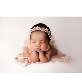 Kūdikių Naujagimių Mergina Kaspinai Lankai Elastinga Bebe Gėlių Kūdikio Plaukų Aksesuarai Naujai Fotografija Rekvizitai galvos Apdangalai
