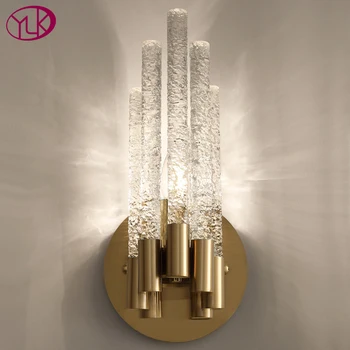 Kūrybinis dizainas modernus sconce apšvietimo kambarį apdaila kristalų lazdele sienų apšvietimo įranga prabangūs naktiniai LED sieniniai šviestuvai