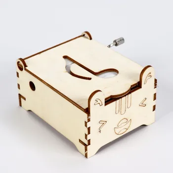 Kūrybinės Vaikų Technologijų Gizmo Medinių Blokų Vertus-cranked Music Box Žaislai Popular Science 