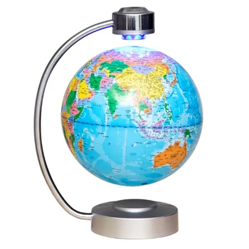 Kūrybos Apdailos LED Lemputė 8 Colių Elektroninių Magnetic Levitation Plaukiojantis Rutulio Pasaulio Žemėlapyje Geriausia Dovana Vyrams Berniukai