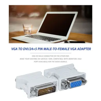 L-Formos DVI-I į VGA Adapteris,90 Laipsnių DVI 24+5 29Pin Male VGA 15 Pin Moterų Konverteris Connecter Adapteris Nešiojamas dropship