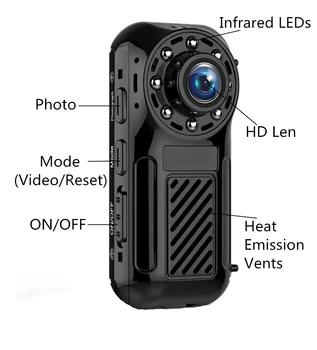 L6 portable WiFi nuotolinio valdymo vaizdo kamera HD wireless stebėjimo kamera, infraraudonųjų spindulių naktinis matymas, judesio aptikimas kamera