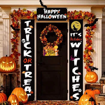 Laimingas Halloween Durų Ženklas Dvasios Kabinti Prekės Apgauti ar Gydyti Durų Apdaila Sienos Ženklai Haunted House Šalies Prekių Dekoras