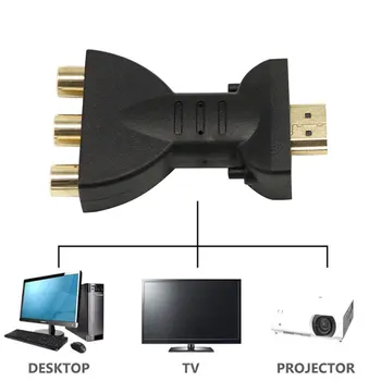 Lankstus Nešiojamasis HDMI suderinamus į 3 RCA Vaizdo Garso AV Adapterį Komponentas Konverteris HDTV Projektorius, DVD Keitiklis