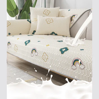 Latekso ledo šilko sofos pagalvėlių vasaros tingus, kilimėlis, pagalvėlė, neslidžia sofa cover rankšluostis gali būti pritaikyti ir skalbti