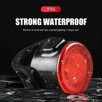 LED Dviračio Žibintas USB Mokamas Dviračio Galinis Žibintas IPX6 Vandeniui Saugos Įspėjamoji Lemputė Šalmas, Kuprinė Šviesos Dviračių Priedų