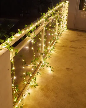 LED Lauko Saulės Lempos String Žibintai 50/100 Led Lapų Fėja Girliandą Kalėdų Vakarėlį Vandeniui Saulės Šviesos Sodo Dekoro
