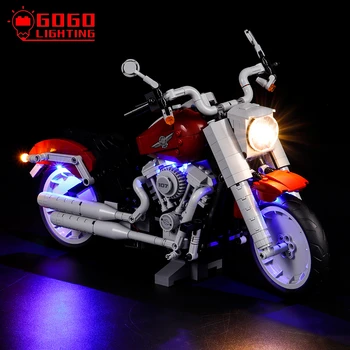 LED lemputės Komplektą Už 10269 Kūrėjas Harley Davidson Fat Boy motociklo Blokai Apšvietimas Nustatyti Žaislai