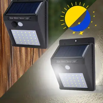 LED Saulės Šviesos, Lauke, Saulės Lempos PIR Judesio Jutiklis Saulės energija Varomas Saulės Gatvės Šviesos Sodo Puošmena
