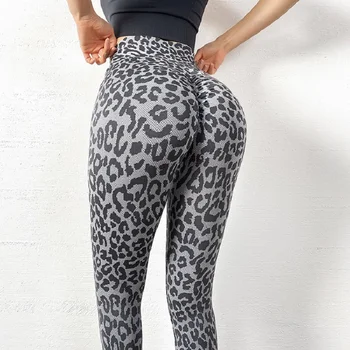 Leopard Antblauzdžiai Moterims Kūno Rengybos Treniruotės Joga Kelnės Scrunch Užpakalis Aukšto Liemens Tampri Zebra Modelio Sporto Salė Veikia Pėdkelnės, Blauzdinės