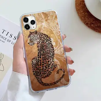 Leopard cool meno leopardas spausdinti Telefono dėklas Skirtas iphone 12 5 5s 5c se 6 6s 7 8 plus x xs xr 11 pro max mini