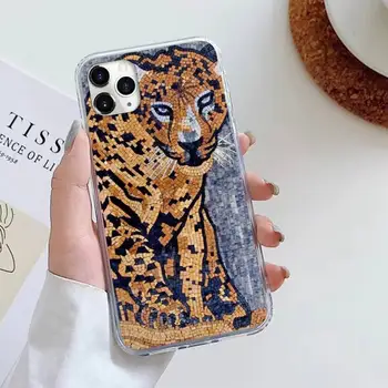 Leopard cool meno leopardas spausdinti Telefono dėklas Skirtas iphone 12 5 5s 5c se 6 6s 7 8 plus x xs xr 11 pro max mini