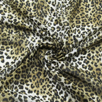 Leopardas spausdinti šilko maišymo medvilnės audinio, šilko, medvilnės audinio plotis 140cm,SCT535