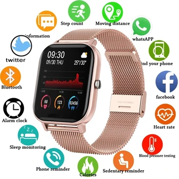 LIGE 2021 Naujas Pilnas touch screen Smart Žiūrėti moterų Sporto Širdies ritmo Monitorius Vandeniui Fitneso Smart Laikrodžiai Vyrams, Moterims Smartwatch