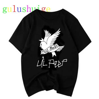 Lil Peep Moterų Marškinėliai Hip-Hop Juokinga Ulzzang Cry Baby Marškinėlius Streetwear Grafinis Grunge Estetinės T-shirt Moterų Viršūnių Tee Marškinėliai