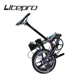 Litepro L3 14/16Inch Sulankstomas Dviratis Aliuminio Lydinio Mini Modifikacija, Spalvinga Išorės 3 5 Greičio Dviračių Vehicl