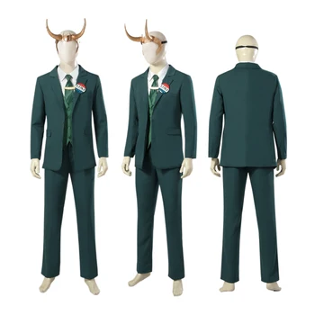 Loki Cosplay Kostiumų Loki 2021 M. Švarkas tiktų apranga kaklaraištis šalmas loki ženklelis Loki Prezidento cosplay kostiumų užsakymą
