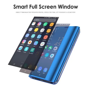 Luxury Smart Veidrodis Apversti Telefoną Atveju Xiaomi Redmi 9 Pastaba 9S 9T 9C 8 8T 10 10S K40 Pro 10T 11 7A 9A Lite Mi Poco X3 NFC Dangtis