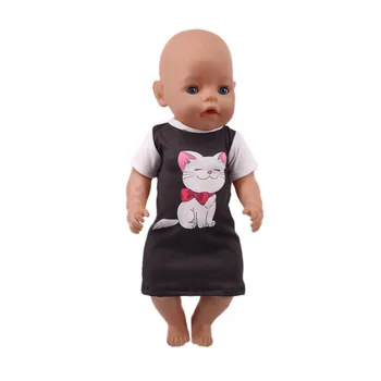 Lėlės Priedai Katė Modelio Mielas Kitty Suknelė 18 Colių Americna Lėlės & 43 Cm, Naujas Gimęs Kūdikis Drabužius,Mūsų Karta Mergina Dovana