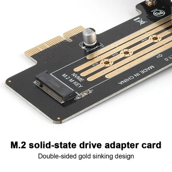 M. 2 NVMe SSD su PCI Express 3.0 X4 Adapteris M2 PCIE Adapteriai Kortelę 2280 2260 2242 2230 NGFF M Klavišą SSD sąsaja