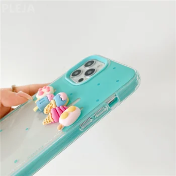 Mados 3D Ledų Žaislas Mielas Telefono dėklas skirtas iPhone 12 11 Pro Max 7 8 plus X XR XS Max Padengti 2 1 Sienos atsparus smūgiams Minkštas Atvejais