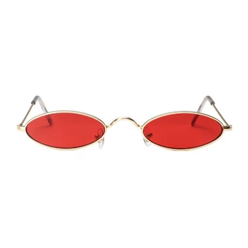 Mados Metalo Apvalūs Akiniai Nuo Saulės Moterims Derliaus Prekės Dizaineris Mažas Ovalo Formos Saulės Akiniai Atspalvių Moterų Retro Veidrodis Oculos De Sol