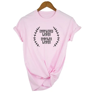 Mados Summer Tee Įgaliojimai Suteikti Moterims Marškinėliai Estetinės Feminizmo Galingas Trumpomis Rankovėmis Viršūnes Tumblr Drabužių Grafinis Derliaus