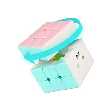 Magic Cube Qiyi Neon Macaron Serija Lengvai Sukasi Sklandžiai Sumažinti Stresą Magic Cube Vaikams Ir Suaugusiems Stresas Reliever