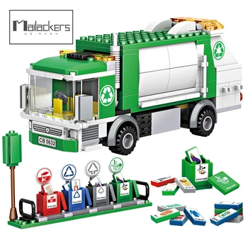 Mailackers Naujas Miestas, Šiukšlių Klasifikacija Sunkvežimių Automobilis Gali Inžinerijos, Transporto priemonės Modelis Blokai Švietimo Žaislai Vaikams