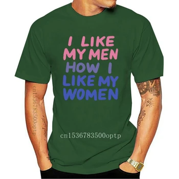 Man Patinka Mano žmonės, Kaip aš, Kaip Mano Moteris Biseksualų T-shirt Juokinga LGBTQ Bi Pasididžiavimas Vėliavos Tee medvilnės O-kaklo tshirts