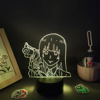 Manga Kakegurui Anime Pav Jabami Yumeko 3D LED RGB Neon Naktį Šviesos Kietas Dovana Lavos Lempa Miegamojo staliukas Stalo Apdailos