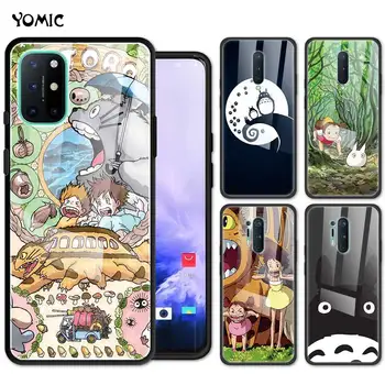 Mano Kaimynas Totoro Grūdintas Stiklas Telefoną Atveju OnePlus 7 8 Nord 7T 9 Pro 8T 5G Z 9R Dangtelis 1+ 7pro 8Nord5G Shell 