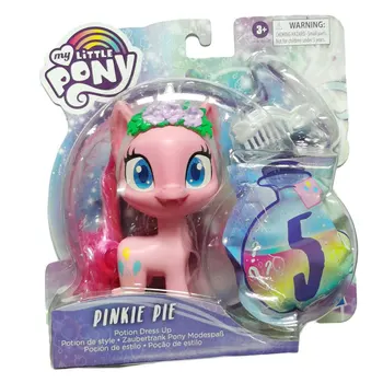 Mano Mažai Pony Pinkie Pie Potion, puošniai Apsirengti Paveikslas 5-Colių Ponis su Dress-Up Mados Aksesuarai Brushable Plaukų ir Šukos Žaislas E9101
