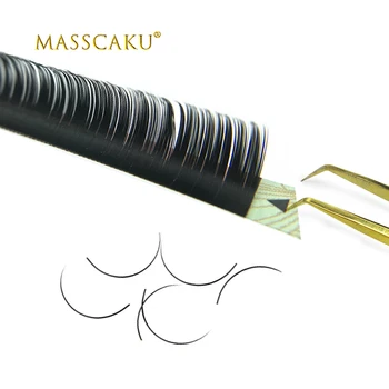 MASSCAKU 16rows 7~16mm sumaišykite premium minkštųjų gamtinių, sintetinių audinių atskirų blakstienų pratęsimo makiažas maquiagem cilios makiažo priemonė