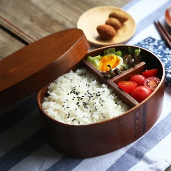 Mediniai Pietūs Bento Dėžutėje Eco-Friendly Retro Bento Box Sandarus Japonų Stiliaus Indai Studentų Iškylą Tarnybos Maisto Konteineriai