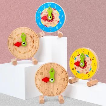 Medinis Laikrodis Žaislai Vaikams Montessori Ankstyvasis ugdymas Švietimo Valandą, Minutę, Sekundę Pažinimo Vaikų Ikimokyklinio Mokymo priemonių