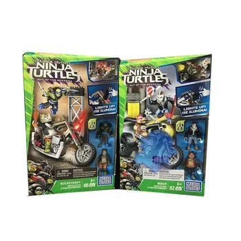 Mega Blokais Teenage Mutant Ninja Turtles TMNT: iš Šešėlių Moto Ataka Playset Rocksteady Moto Ataka Ataque Motorizado