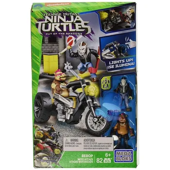 Mega Blokais Teenage Mutant Ninja Turtles TMNT: iš Šešėlių Moto Ataka Playset Rocksteady Moto Ataka Ataque Motorizado
