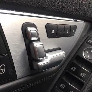 Mercedes Benz C E GLK GL ML Automobilio Sėdynę Sureguliuokite Mygtuką Perjungti Padengti Dekoratyvinis Lipdukas Apdaila Priedai
