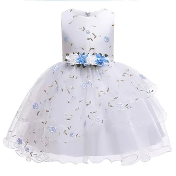 Merginos Princesė Suknelės Vaikų Gėlių Kūdikio Gimtadienio Drabužių 6 Spalvų Gėlių Vestuves Drabužius 3-12 Metų Mergina Dress Vestido
