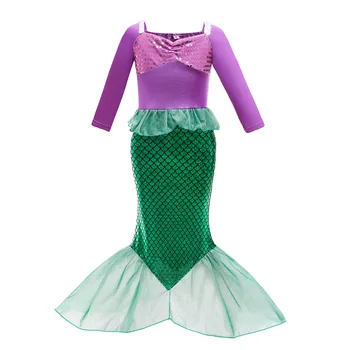 Merginos Undinėlė Fancy Dress Up Apranga Vaikams Helovinas Princesė Kostiumas Vaikams Baby Girl Mermaid Dress Vaikų Karnavaliniai Drabužiai