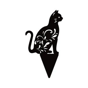 Metalo Katė Sodo Meno Statymų Black Cat Silhouette Kiemo Dekoracija Kieme Veja, Statymai Ir Dekoro, Sodo Skulptūros Dekoro Ornamentu