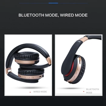 MH7 Bluetooth5.0 Ausines su Mic, ir Parama TF Kortelę Belaidžio Sulankstomas Stereo Žaidimas Ausines Telefonas ir PC