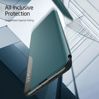 Mi10T Pro Atveju Oda Smart View Window Flip Telefonas Apima Atveju Xiaomi Mi 10 T 10T Pro 5G Magnetinis Laikiklis Knygos Coque 6.67