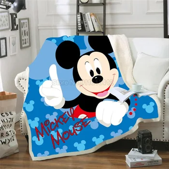 Mickey Minnie Mouse Mesti Antklodė Šilta Animacinių filmų Antklodė 150X200cm Vilnos Patalynė Butas Lapas Žiemos Suaugusiųjų Vaikų Dovanų