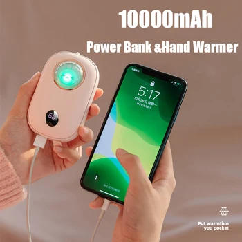 Mielas 10000 mAh USB Bear Power Bank Vertus Šilčiau Nešiojamas Kišenėje Powerbank su LED Ekranas, Mini USBC Mažas Įkroviklis Banko Mergaitėms