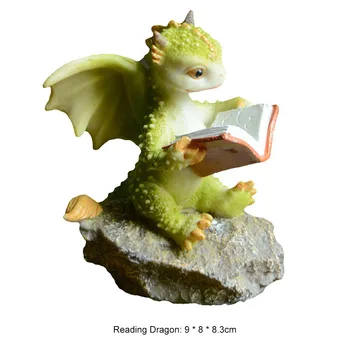 Mielas Animacinių Filmų Sodo Statula Dragon Figūrėlės Dervos Skulptūra Ornamentu Vaikams, Dovana, Namų Dekoro Skulptūros